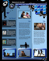 iWeb Template: Blue Black Theme
