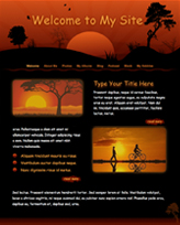 iWeb Template: Red Sunset Theme